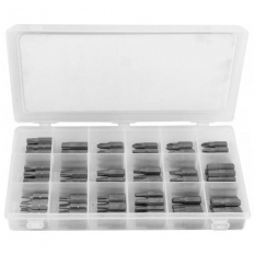 Комплект вставок-бит 1/4"DR, 18 видов по 10 штук