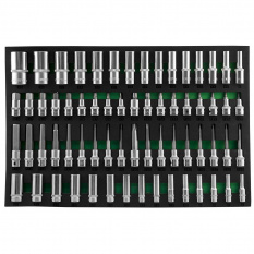 Набор глубоких тоцевых головок 3/8"DR и 1/2"DR, насадок, 66 предметов